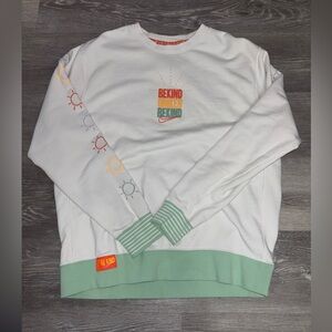 White and Green Nike Crewneck